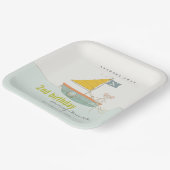 Niedliches Piratenschiff jedes Lebensalter Pappteller (Gewinkelt)