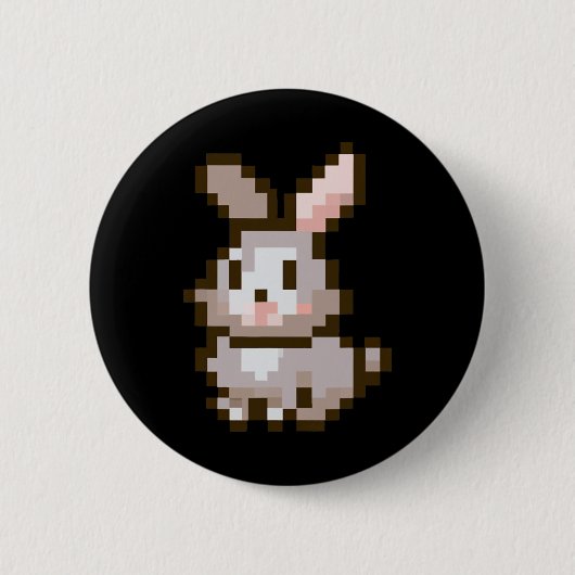 Niedliches pixeliges Ostervideospiel Ostersonniges Button (Vorderseite)