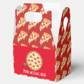 Niedliches Pizza-Party mit Meldungsfeld Geschenkschachtel (Geöffnet)