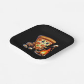 Niedliches Pizza-Party Pappteller (Gewinkelt)
