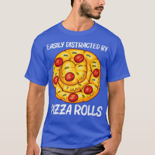 Niedliches Pizza-Roll-Design für Männer Pizzeria F T-Shirt