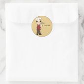 Niedliches Pizzadesign Runder Aufkleber (Tasche)