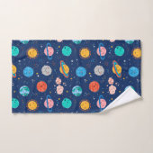 Niedliches Planetenmuster Badhandtuch Set (Handtuch)