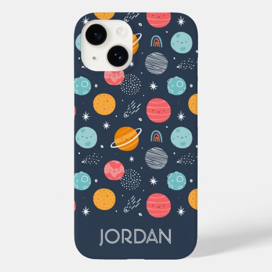 Niedliches Planetenmuster Case-Mate iPhone Hülle (Rückseite)