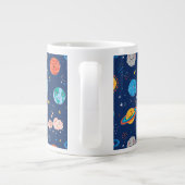 Niedliches Planetenmuster Jumbo-Tasse (Rückseite)