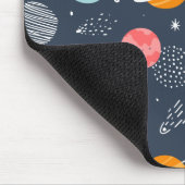 Niedliches Planetenmuster Mousepad (Ecke)