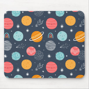 Niedliches Planetenmuster Mousepad