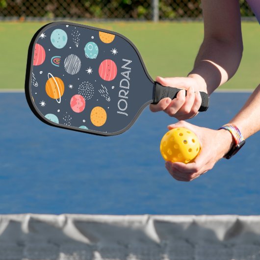 Niedliches Planetenmuster Pickleball Schläger (InSitu)