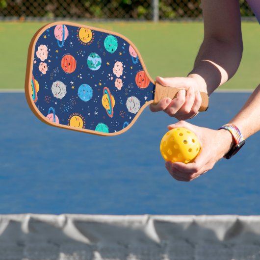 Niedliches Planetenmuster Pickleball Schläger (InSitu)