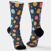 Niedliches Planetenmuster Socken (Gewinkelt)