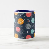 Niedliches Planetenmuster Tasse (Zentrum)