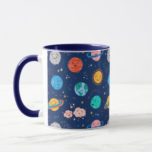 Niedliches Planetenmuster Tasse (Links)