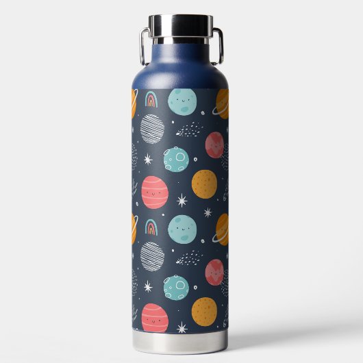Niedliches Planetenmuster Trinkflasche (Vorderseite)