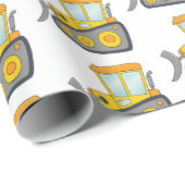 Niedliches Planierraupen-Muster Geschenkpapier (Rolleneckpunkt)