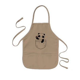 Niedliches Pocket Panda Bärendesign Kinderschürze