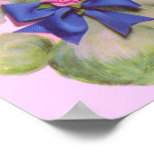 niedliches Podcast mit rosa Telefonnummer Poster (Ecke)