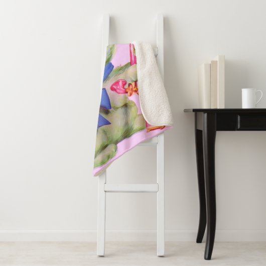 niedliches Podcast mit rosa Telefonnummer Sherpadecke (Beispiel)