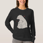 Niedliches Polar-Bär Mama mit Baby T-Shirt (Vorderseite)