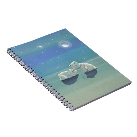 Niedliches Polar-Bären-Notebook Notizblock (Rechte Seite)