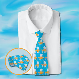 Niedliches Polar Bear Muster Neck Tie Krawatte
