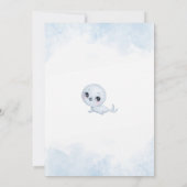 Niedliches Polar Siegel Arctic Baby Dusche Einladung (Rückseite)