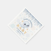 Niedliches Polar Siegel Arctic Baby Dusche Serviette (Ecke)