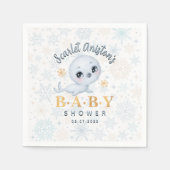 Niedliches Polar Siegel Arctic Baby Dusche Serviette (Vorderseite)