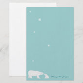 Niedliches polarer Bärn-Briefpapier: Immer dort Briefpapier (Vorne/Hinten)