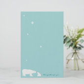 Niedliches polarer Bärn-Briefpapier: Immer dort Briefpapier (Stehend Vorderseite)