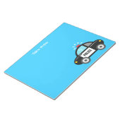 Niedliches Polizeiauto mit Sirene für Kinder Notizblock (angewinkelt)