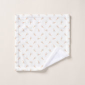 Niedliches Polka Dot Blume Muster Badhandtuch Set (Waschlappen)