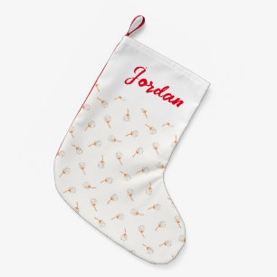 Niedliches Polka Dot Blume Muster Kleiner Weihnachtsstrumpf