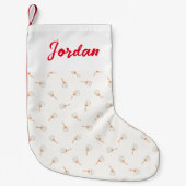 Niedliches Polka Dot Blume Muster Kleiner Weihnachtsstrumpf (Vorderseite)