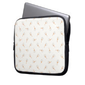 Niedliches Polka Dot Blume Muster Laptopschutzhülle (Vorderseite Links)
