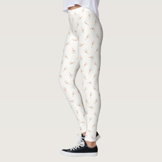 Niedliches Polka Dot Blume Muster Leggings (Links)