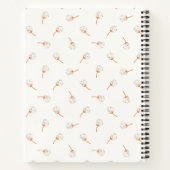 Niedliches Polka Dot Blume Muster Notizblock (Rückseite)
