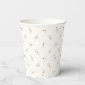 Niedliches Polka Dot Blume Muster Pappbecher (Rückseite)