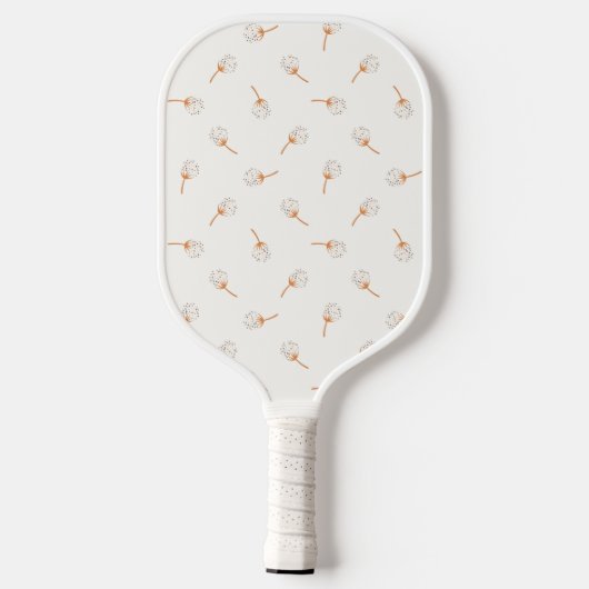 Niedliches Polka Dot Blume Muster Pickleball Schläger (Rückseite)