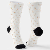 Niedliches Polka Dot Blume Muster Socken (Gewinkelt)