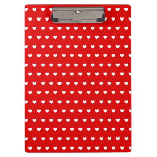 Niedliches Polka-Dot-Muster auf leuchtend rot Klemmbrett
