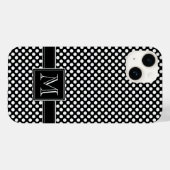 Niedliches Polka-Dot-Muster und Monogramm Case-Mate iPhone Hülle (Rückseite (Horizontal))