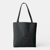 Niedliches Polka Dot Pattern Einfach Modernes Aqua Tasche (Rückseite)