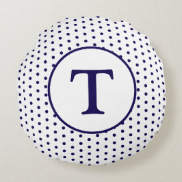 Niedliches Polka-Dot-Rundkissen Rundes Kissen