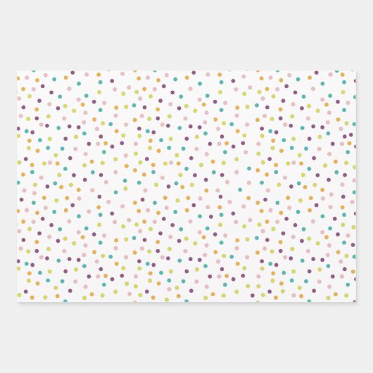Niedliches Polka Dot Wrapping Paper Flachblatt Set Geschenkpapier Set (Vorderseite 3)