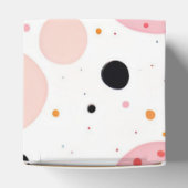 Niedliches Polka-Punkt-Spotter-Muster weiß Geschenkschachtel (Oben)