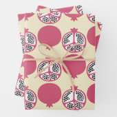 Niedliches Pomegranat-Abpackpapier Geschenkpapier Set (Beispiel)