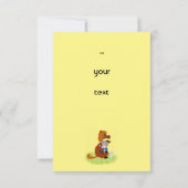 Niedliches Pony mit Baby - Kindergeburtstag Einladung (Rückseite)