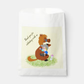 Niedliches Pony mit Baby - Kindergeburtstag Geschenktütchen (Vorderseite)