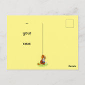 Niedliches Pony mit Baby - Kindergeburtstag Postkarte (Rückseite)