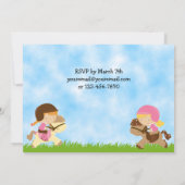 Niedliches Pony Party Reiten Einladung (Rückseite)